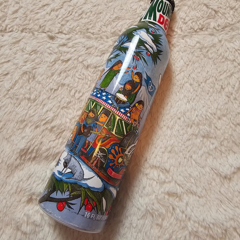 2008 Mountain Dew Green Label Art Aluminum Bottle Reflections of Dew Full